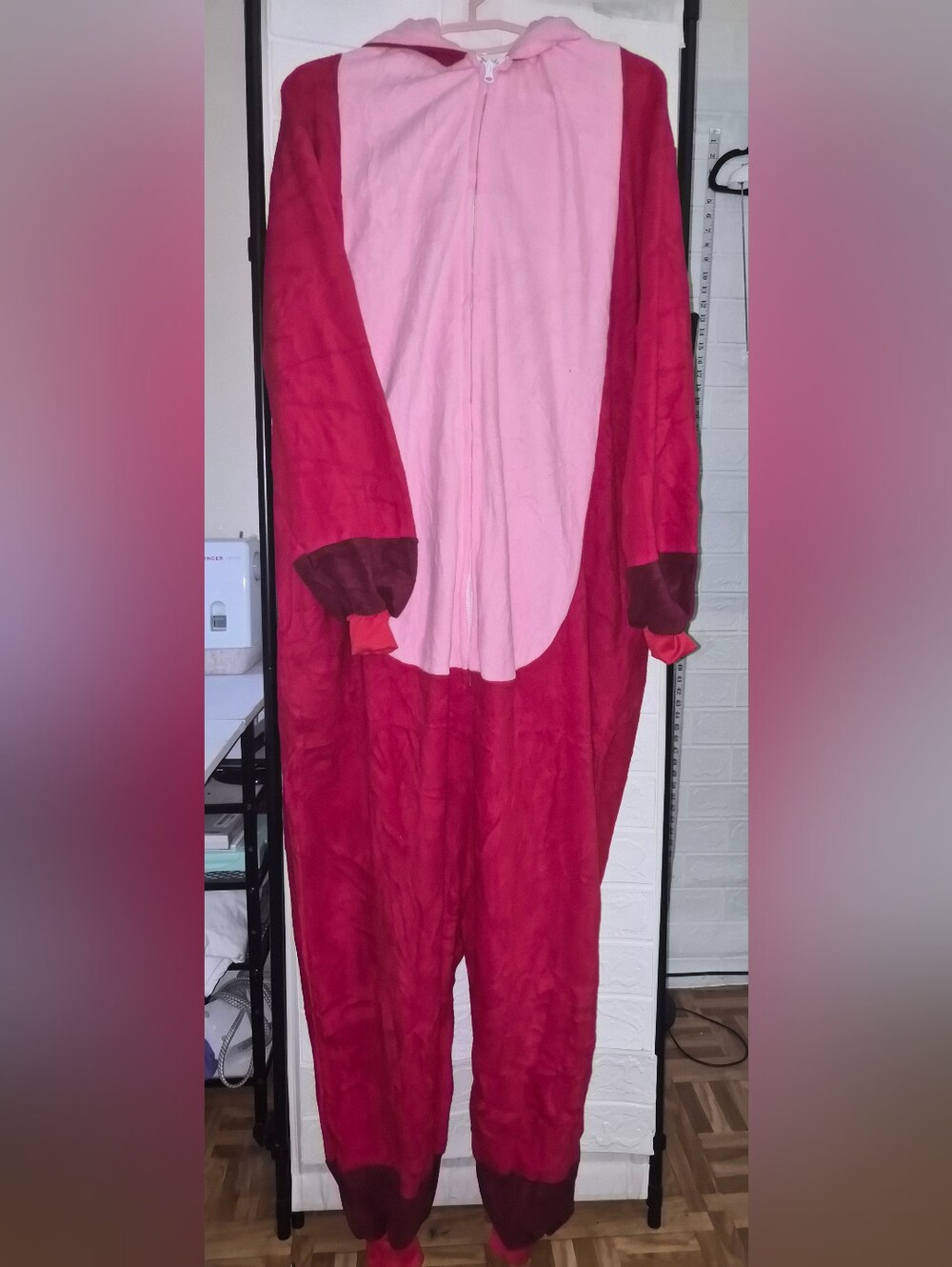 Red Leroy (from Lilo & Stitch) animal kigurumi adult One Piece SzXL Measure Hood